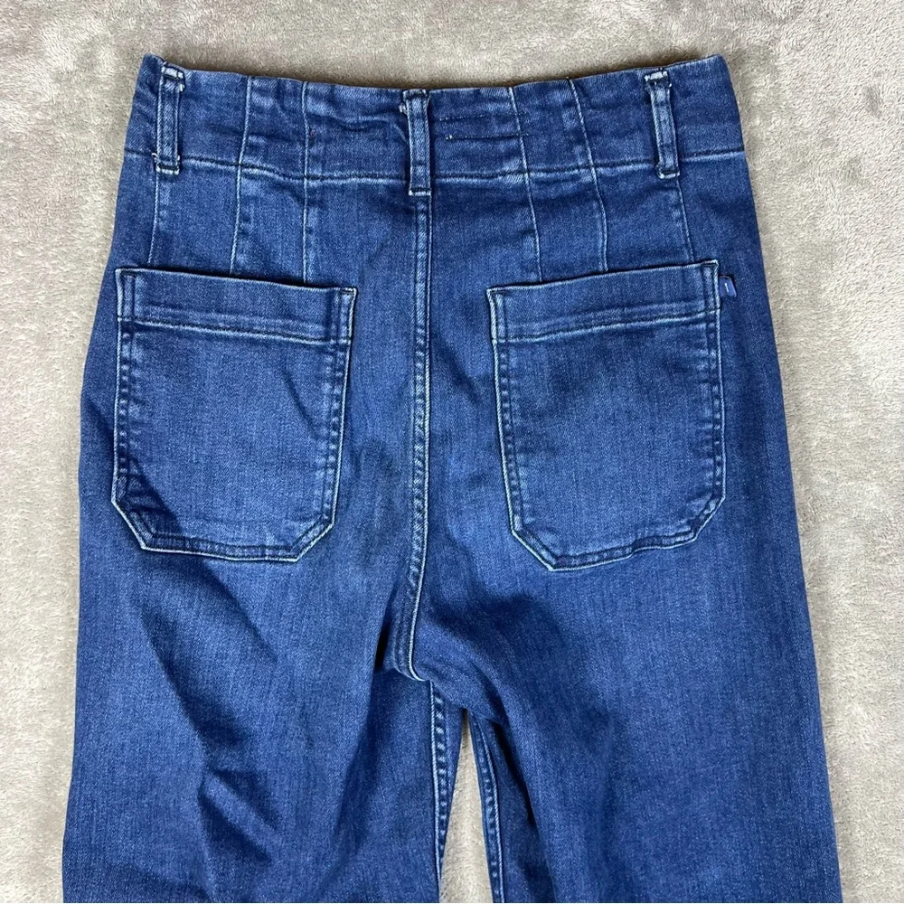 Anthropologie Jeans Womens 28 Pilcro The Skipper Wide Leg Raw Hem High Waisted - Picture 7 of 11